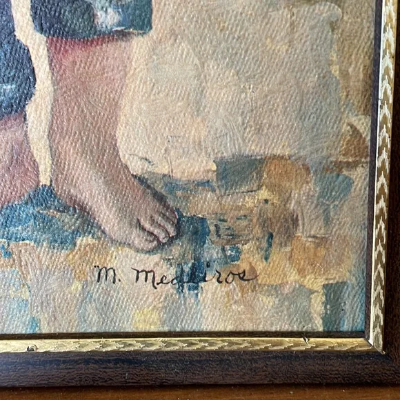 Vintage Prints by M. Medeiros Portrait “Jacky Boy” & “Not Guilty” Framed - Picture 3 of 7